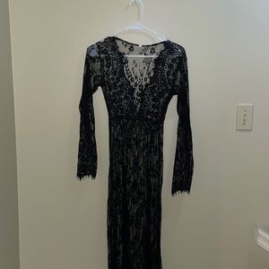 Black lace cover up/lingerie